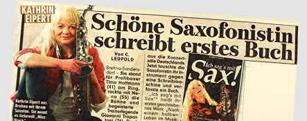 Bild Halle: Schöne Saxophonistin schreibt erstes Buch