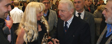Saxophonistin in München mit G. Trappatoni
